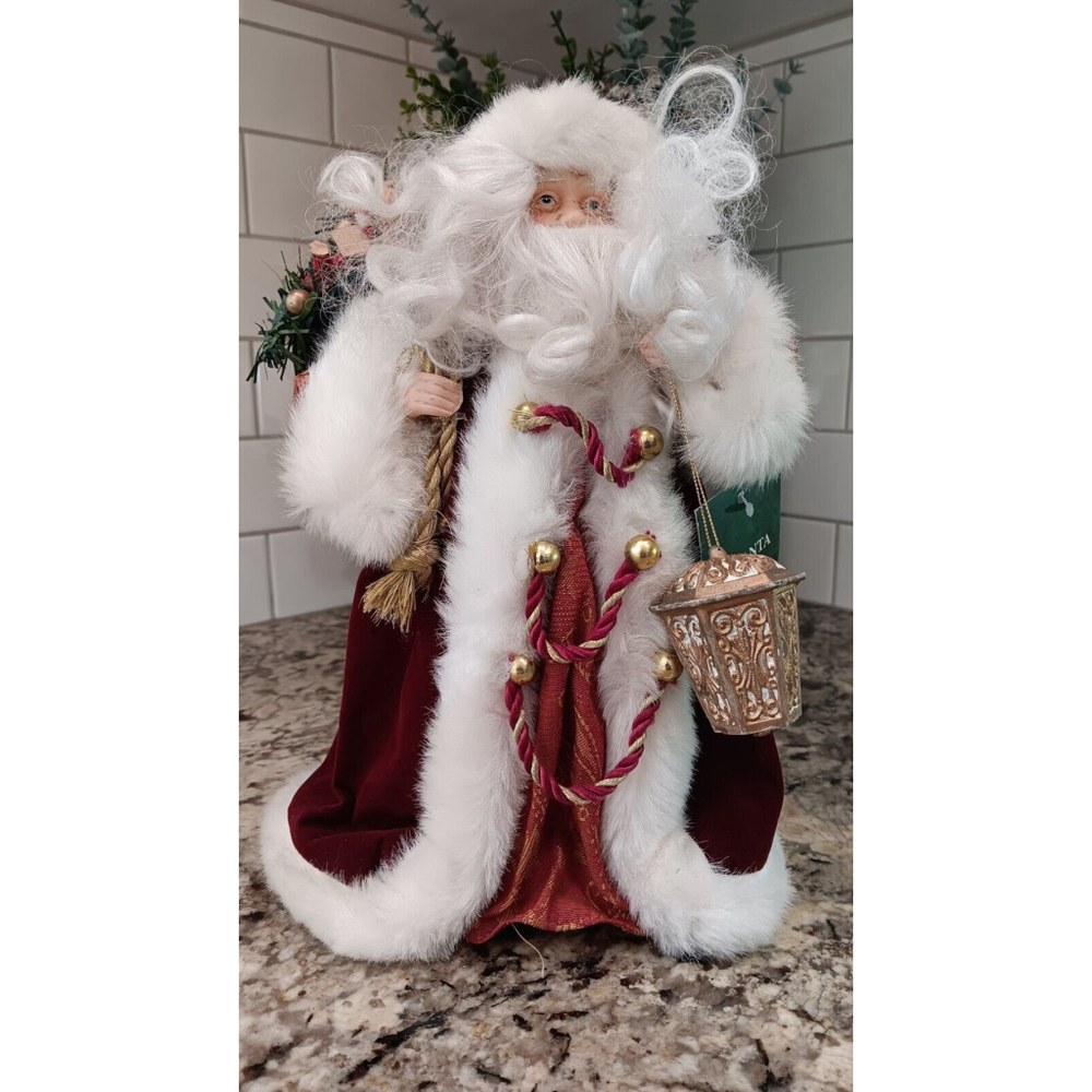 Santa Clause Tree Topper 12" Or Table Decor Christmas Decor Holiday Ornament
